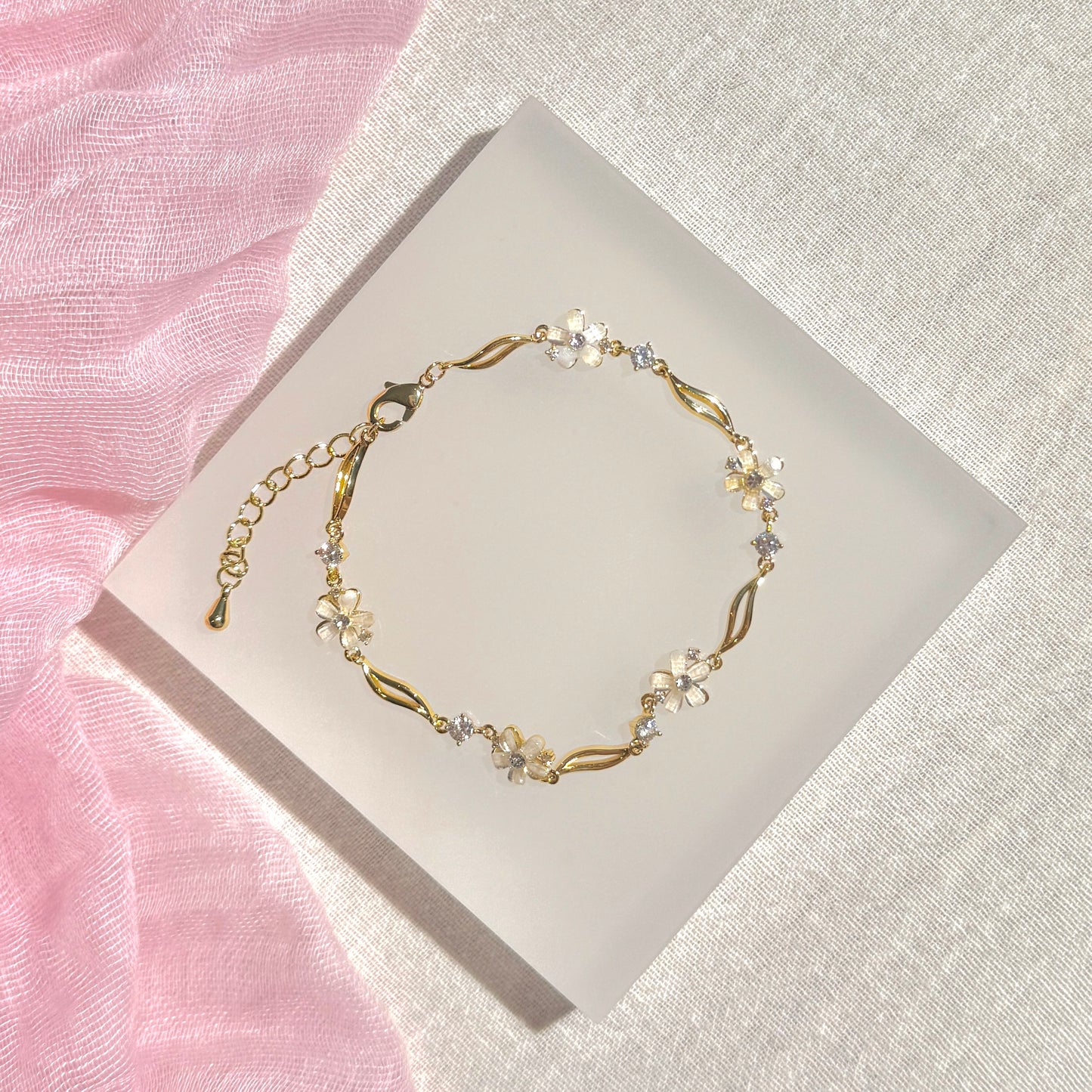 Glass Blossom Bracelet