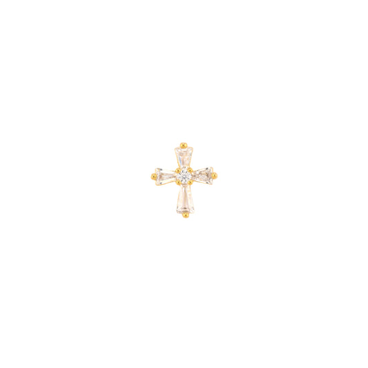 Crystal Cross Mini Stud