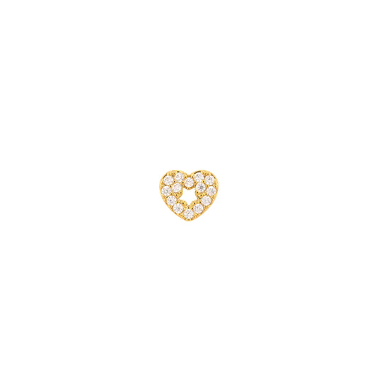 Tiny Sparkle Heart Stud